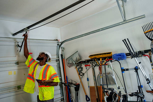 Professional Garage Door technician working in Bellerose Terrace, NY